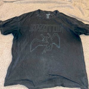American Eagle oversized graphic tee charcoal gray size s Led Zeppelin